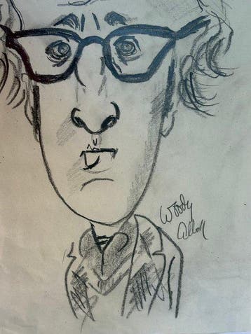 Attributed to Woody Allen - (Auto) portrait, Antiek en Kunst