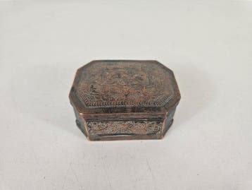 Boîte de tabac à priser - Cuivre, Plaqué(e) argent