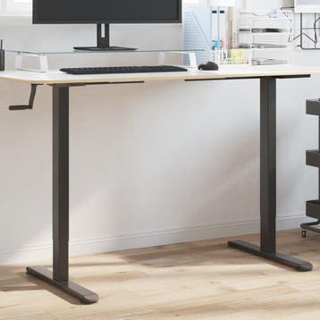 vidaXL Zit-sta bureauframe (94-135)x60x(70-114) cm staal, Verzenden, Nieuw