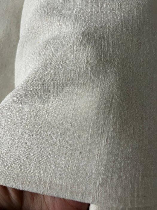 Textiel - 20 m - 75 cm - Handmatig linnen weefgetouw, Antiek en Kunst, Antiek | Tapijten, Tafelkleden en Textiel