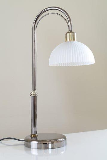 Massive - Authentieke Tafellamp - Bureaulamp - Messing, Glas