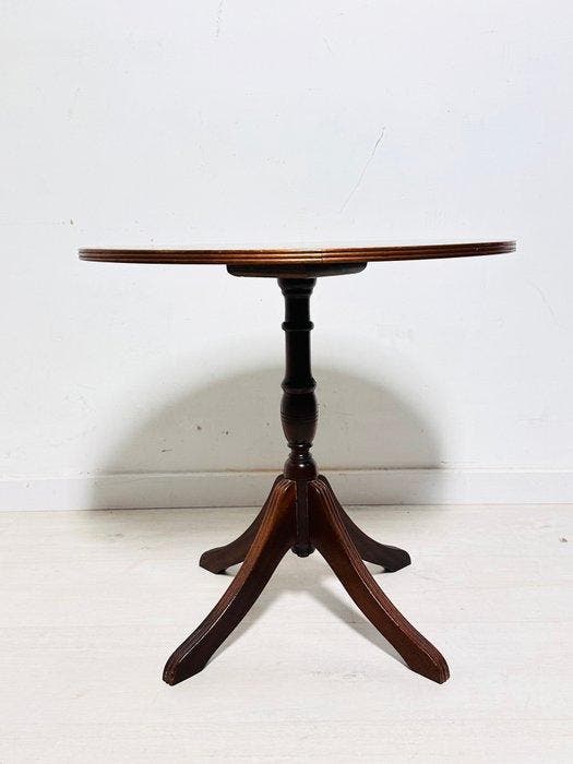 Bijzettafel - Ronde bijzettafel met burl fineer onderstel -, Antiquités & Art, Antiquités | Autres Antiquités