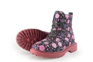 Geko Veterboots Meisjes in maat 28 Paars, Kinderen en Baby's, Verzenden, Jongen of Meisje, Schoenen, Zo goed als nieuw