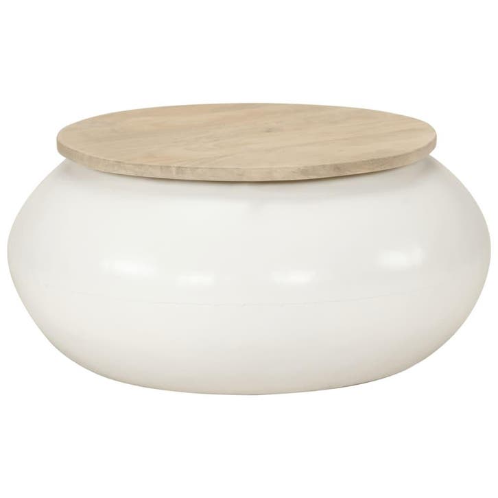 vidaXL Salontafel 51x51x27 cm massief mangohout, Huis en Inrichting, Tafels | Salontafels, Nieuw, Verzenden