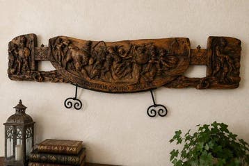 Kapstok - Walnoot - Grote Italiaanse kapstok., Antiek en Kunst