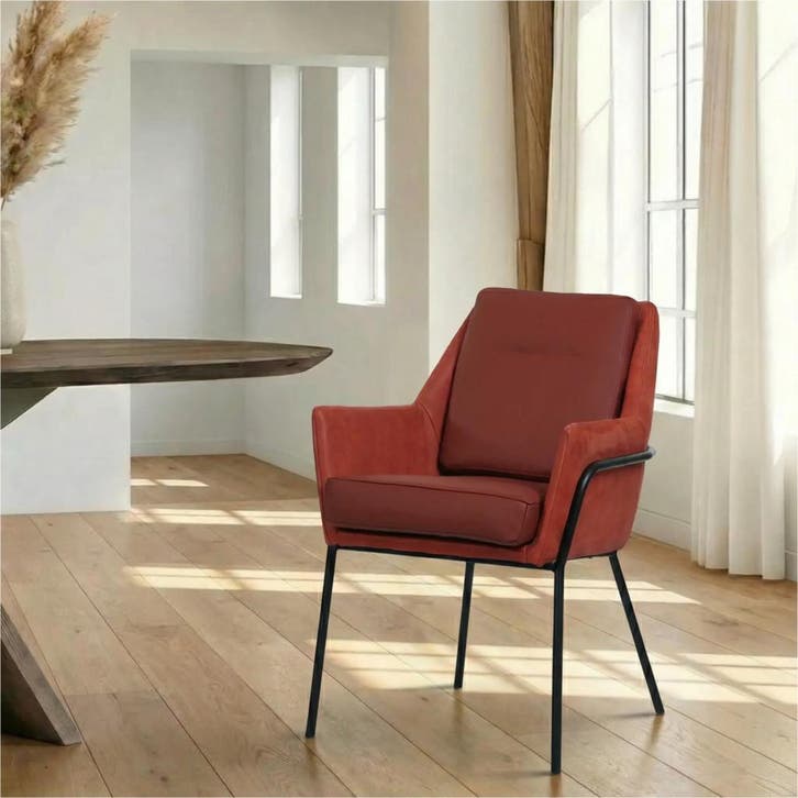 Leren eetkamerstoel Mix Duo, Huis en Inrichting, Stoelen, Nieuw, Leer, Ophalen of Verzenden
