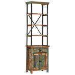 vidaXL Hoge kast 55x30x180 cm massief gerecycled hout, Verzenden