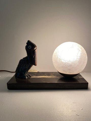 Hippolyte Moreau - Lamp - art déco lamp gesigneerde, Antiquités & Art