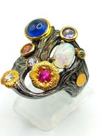 Zonder minimumprijs - Ring Zilver, Handgemaakte ring van, Nieuw