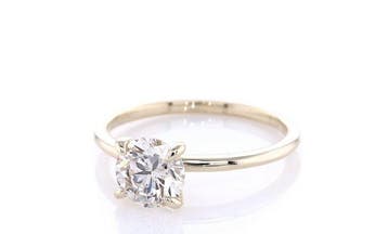 Zonder minimumprijs - Ring - 14 karaat Geel goud - 1.03ct., Handtassen en Accessoires, Nieuw