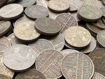 Frankrijk. 10 Francs Mathieu 1974-1987, Lot de 1,5 Kg