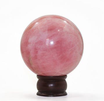 Prachtige 110 mm roze kwarts kristallen bol – Premium roze, Verzamelen