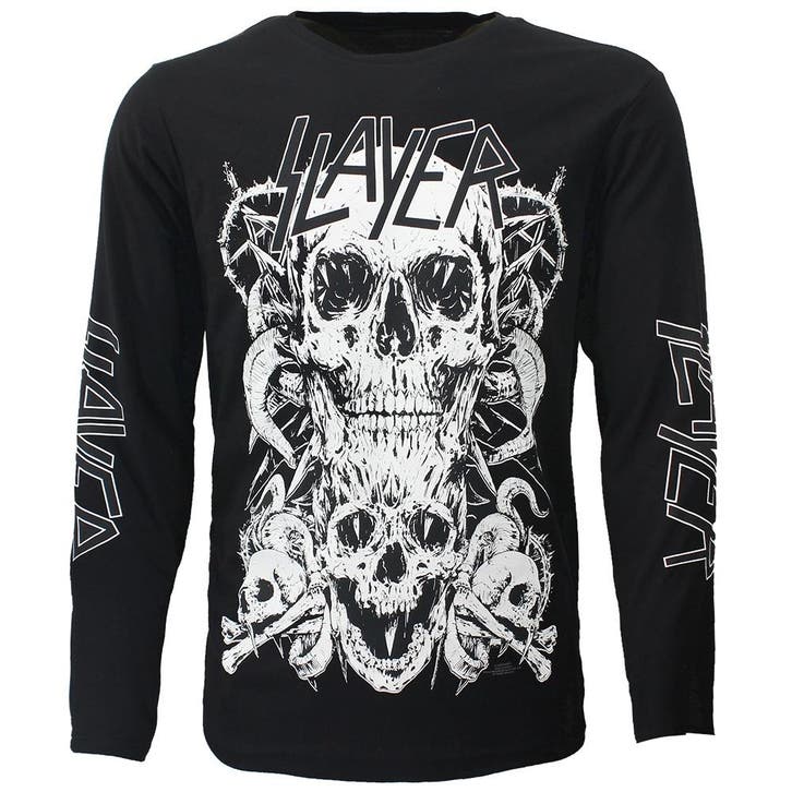 Slayer Pile Of Skulls Longsleeve T-Shirt, Vêtements | Hommes, T-shirts
