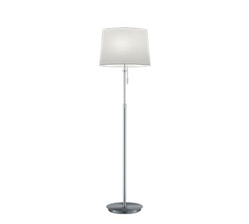 Trio LYON vloerlamp | E27 Fitting | nikkel mat met wit | Ø 4, Verzenden
