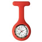 Fako - Verpleegstershorloge - Siliconen RVS Lumi - Rood, Verzenden