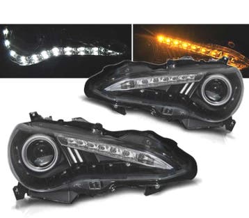 PHARES XÉNON POUR TOYOTA GT 86 12-ANGEL EYES FOND NOIR, Verzenden