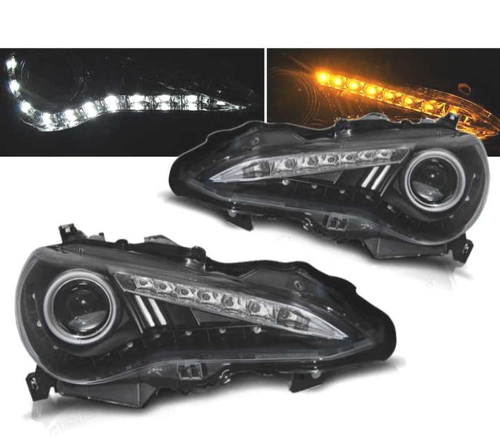 PHARES XÉNON POUR TOYOTA GT 86 12-ANGEL EYES FOND NOIR, Auto-onderdelen, Verlichting, Verzenden