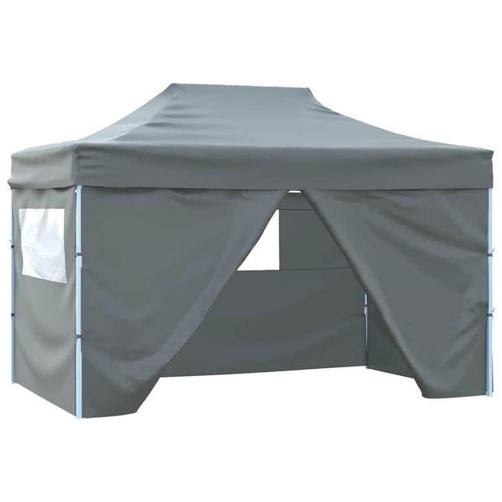 vidaXL Partytent met 4 zijwanden inklapbaar 3x4 m staal, Tuin en Terras, Partytenten, Nieuw, Verzenden