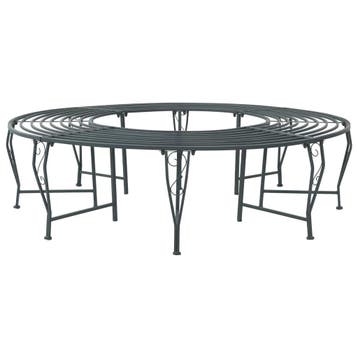 vidaXL Boom Bank 8-Aantal zitplaatsen Ø 160 x 44 cm Staal, Verzenden