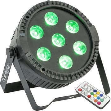 Ibiza Thinpar 7x6-RGBW Extra Platte Par Projector 7x 6W, Nieuw
