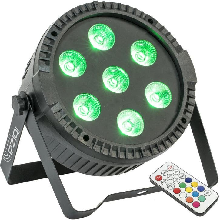 Ibiza Thinpar 7x6-RGBW Extra Platte Par Projector 7x 6W, Musique & Instruments, Lumières & Lasers