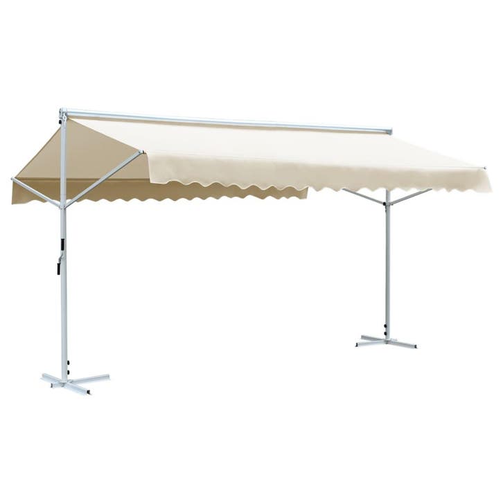 vidaXL Luifel vrijstaand 600x300 cm crème, Tuin en Terras, Parasols, Nieuw, Verzenden