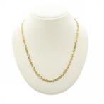 Bicolor gouden Figaro schakelketting, Ophalen of Verzenden, Gebruikt, Overige kleuren, Goud