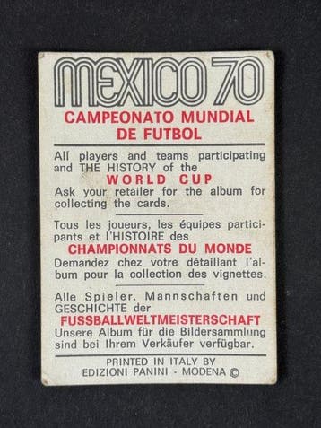 1970 Panini Mexico 70 World Cup, - Romania: Nicolae Dobrin -, Nieuw