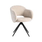 Stoel Lela | Naturel | Elite | Zwart Metalen Frame | 2, Verzenden, Nieuw in verpakking