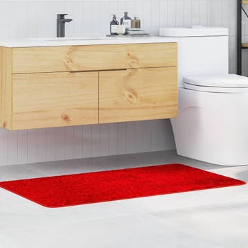 vidaXL Antislip Badmat Rood 70 x 120 cm PP, Verzenden