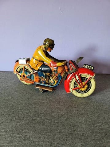 JML - Blikken speelgoed - Motorfiets met bestuurder -