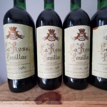 1982 Chateau La Rose Pauillac - Pauillac - 6 Bouteilles, Verzamelen, Nieuw