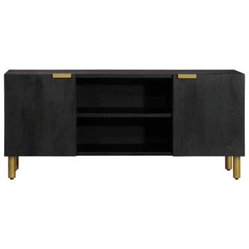 vidaXL tv-meubel 105x33x46 cm bewerkt hout zwart, Huis en Inrichting, Verzenden, Nieuw