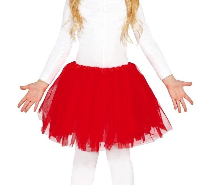 Tutu Kind Rood 31cm, Hobby en Vrije tijd, Feestartikelen, Nieuw, Verzenden