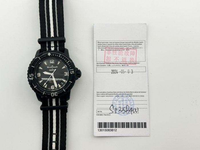 Swatch x Blancpain - Scuba Fifty Fathoms Ocean of Storms -, Handtassen en Accessoires, Horloges | Heren