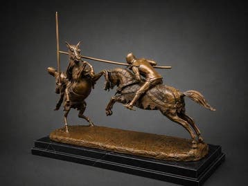 sculptuur, Groot bronzen sculptuur “Called Mort de