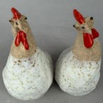 Anna Em - sculptuur, No reserve - 2 hens - hand made - 14 cm