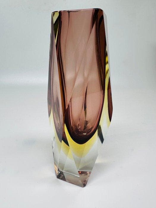 Bloempot - Muranoglas - Murano-sommerso-stijl, Antiek en Kunst, Curiosa en Brocante