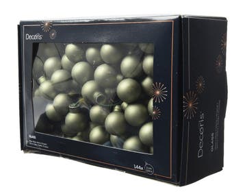 Balletjes op draad 2 cm rozemarijn mat doos 144 stuks, Nieuw