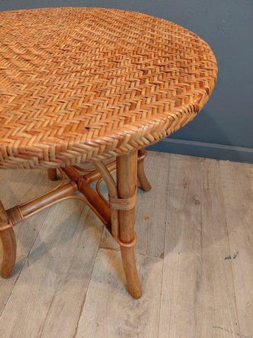 Bijzettafel - Rattan - plantentafel