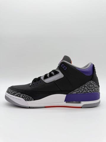 Air Jordan - Jordan 3 Retro Black Court Purple - Sneakers -