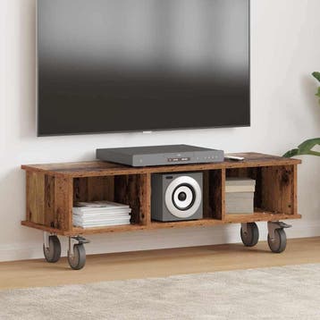 vidaXL TV Stand 100 x 35 x 35 cm Oudhout Bewerkt hout, Verzenden, Nieuw
