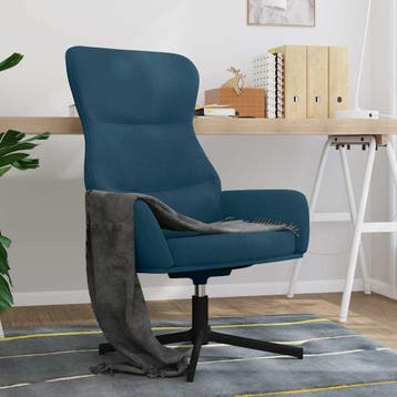 vidaXL Relaxstoel fluweel blauw, Verzenden, Nieuw