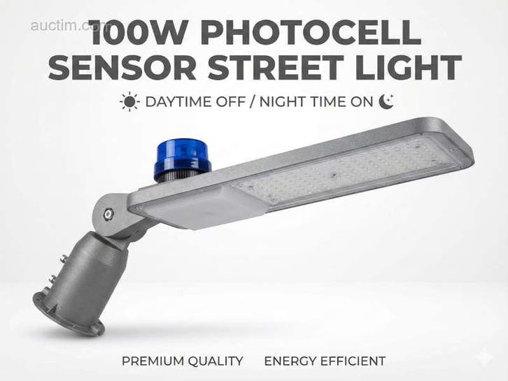 100W 5000K Straatverlichting fotocel sensor..., Bricolage & Construction, Éclairage de chantier, Enlèvement