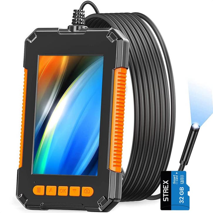 Strex Inspectiecamera met Scherm 10M - 1080P HD, Doe-het-zelf en Bouw, Meetapparatuur, Nieuw, Verzenden