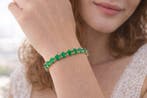 Armband - 14 karaat Geel goud - 15.05ct. tw. Smaragd, Nieuw