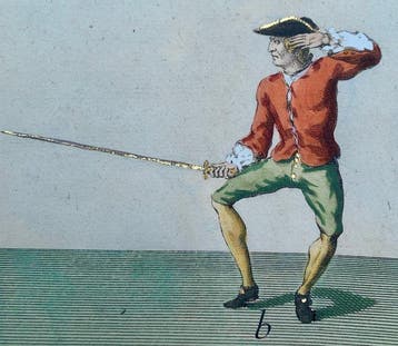Pierre Jacques François Girard - Fencing. Hand-colored,, Antiquités & Art