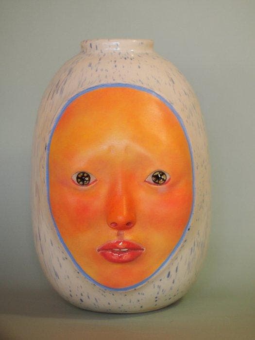 Vaas - Keramiek, Glazuur, olie - Natalia Mc Donald, Antiek en Kunst, Kunst | Designobjecten