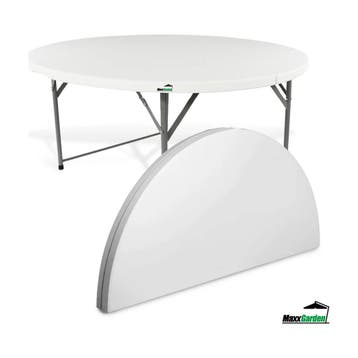 MaxxGarden Vouwtafel - Opvouwbare ronde tuin tafel - 120x..., Tuin en Terras, Ophalen of Verzenden, Nieuw