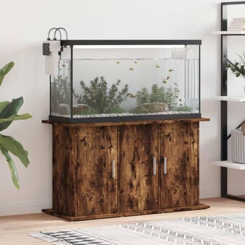vidaXL Aquariumstandaard 101x41x58 cm bewerkt hout gerookt, Verzenden, Nieuw